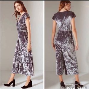 Urban Outfitters Isabella Crushed Velvet Jumpsuit